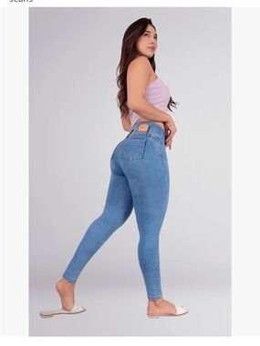 Sea Brazil Colombian‎ Butt Lifting High Waisted Levanta Cola Skinny Jeans Size 7